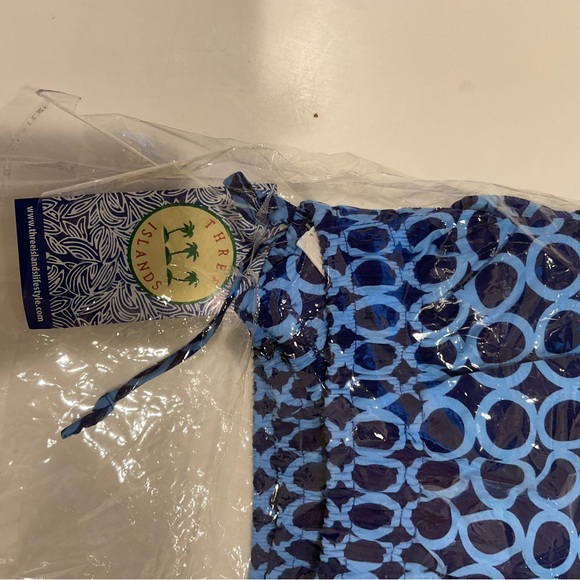 NWT three Islands men’s swim shirts sz 34 with drawstring and two side pockets - Picture 4 of 6